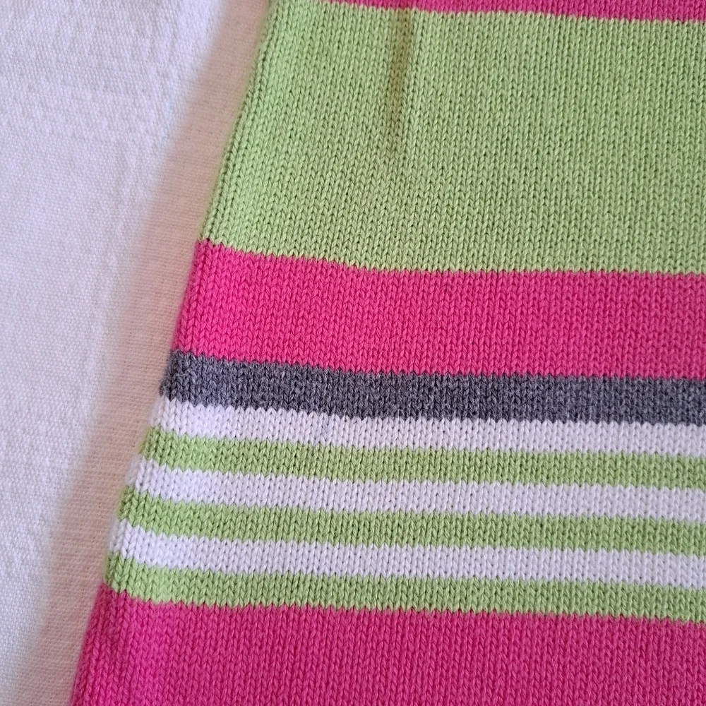 Gymboree girls size 8 cowl neck sweater dress Vguc, pink, green gray & white - Picture 5 of 5